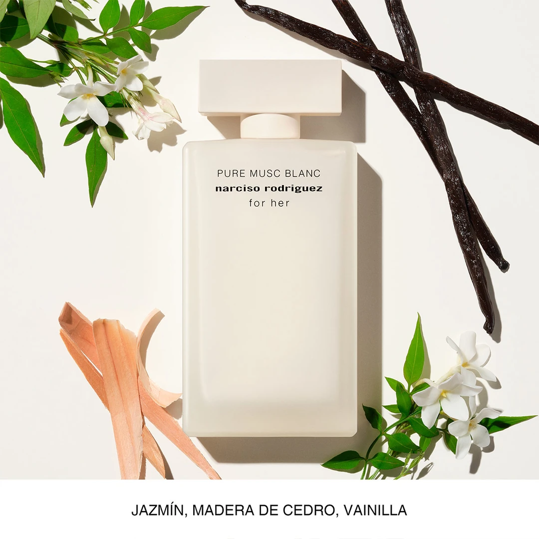 PERFUME NARCISO RODRIGUEZ PURE MUSC BLANC MUJER EDP INTENSE 100ML - 7