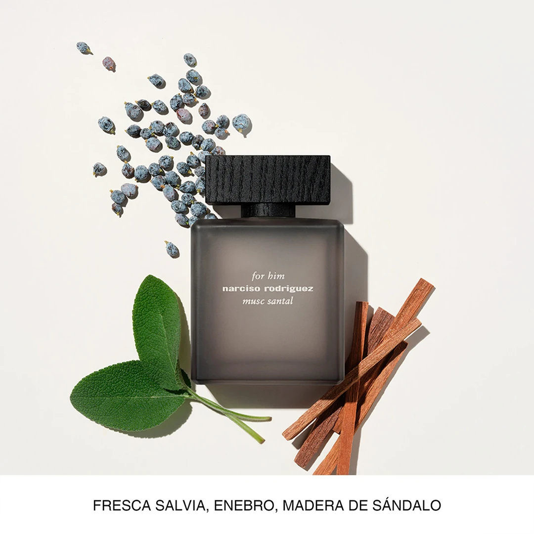 PERFUME NARCISO RODRIGUEZ MUSC SANTAL HOMBRE EDP INTENSE 50ML - 2