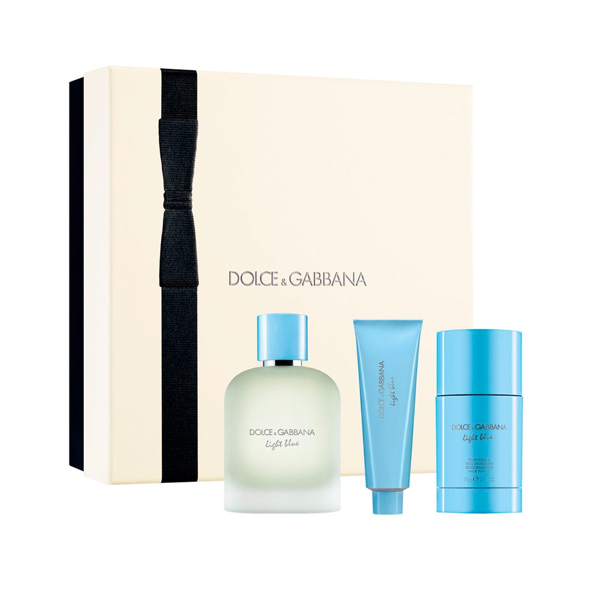 SET PERFUME DOLCE&GABBANA LIGHT BLUE POUR HOMME EAU DE TOILETTE 100ML+50ML+75ML - 1