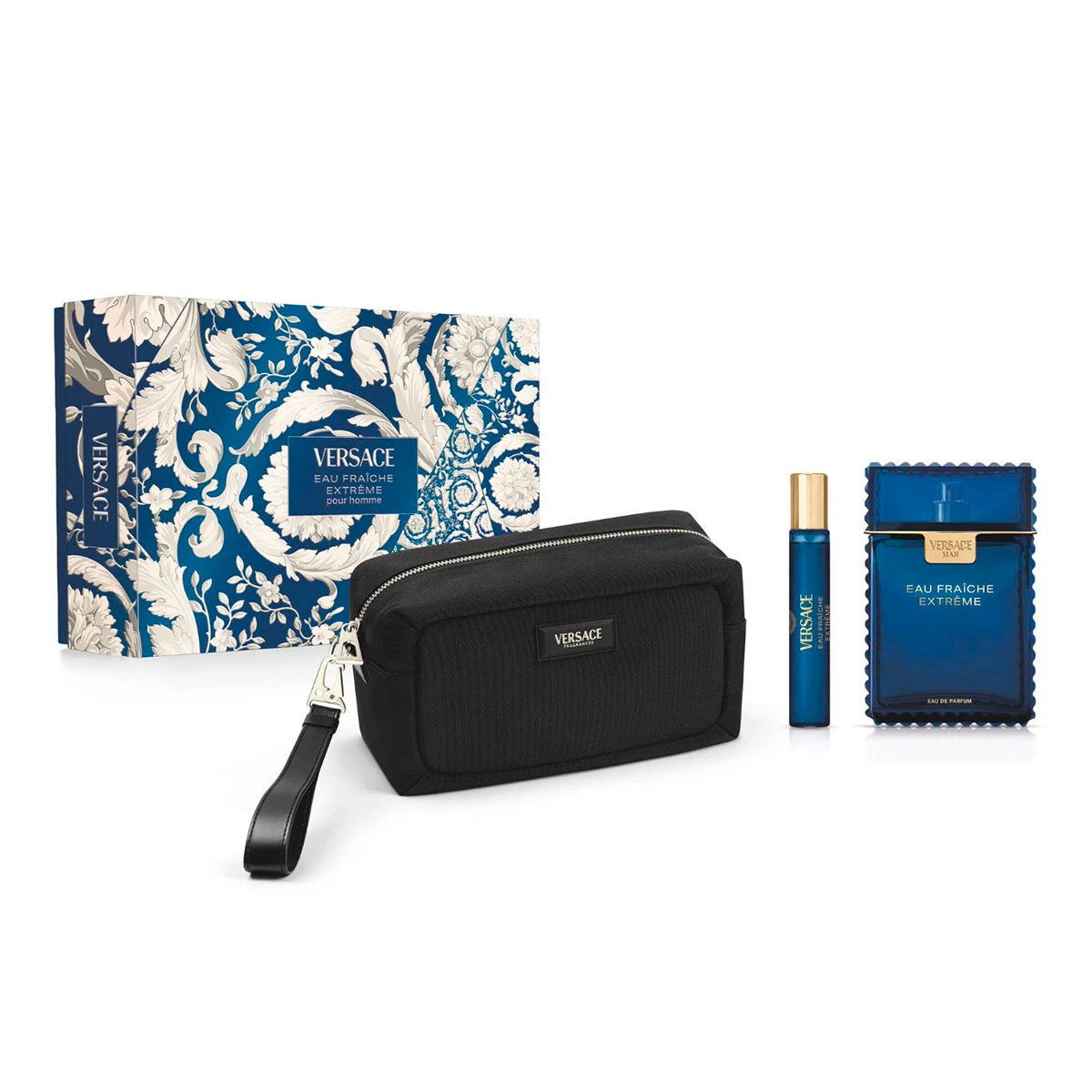 SET PERFUME VERSACE EAU FRAICHE EXTREME HOMBRE EDP 100ML+EDP 10ML+NECESER - 1