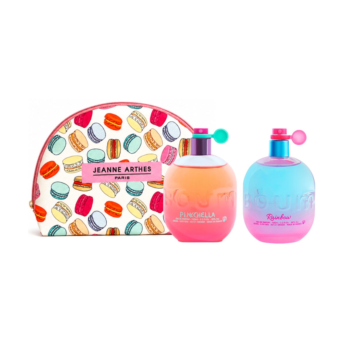 SET PERFUME JEANNE ARTHES MUJER BOUM PINKCHELLA+BOUN RAINBOW EDP 100ML+NECESER - 1