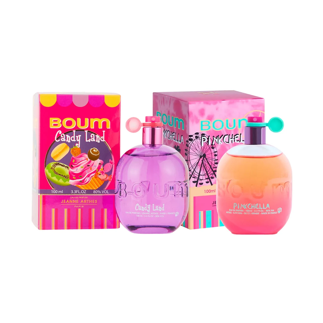 SET PERFUME JEANNE ARTHES MUJER BOUM CANDY LAND+PINKCHELLA EDP 100ML - 1
