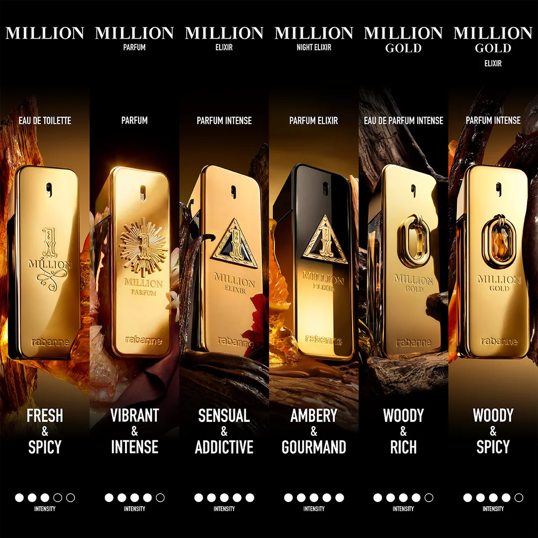 PERFUME RABANNE MILLION GOLD HOMBRE EDP INTENSE 50ML - 4
