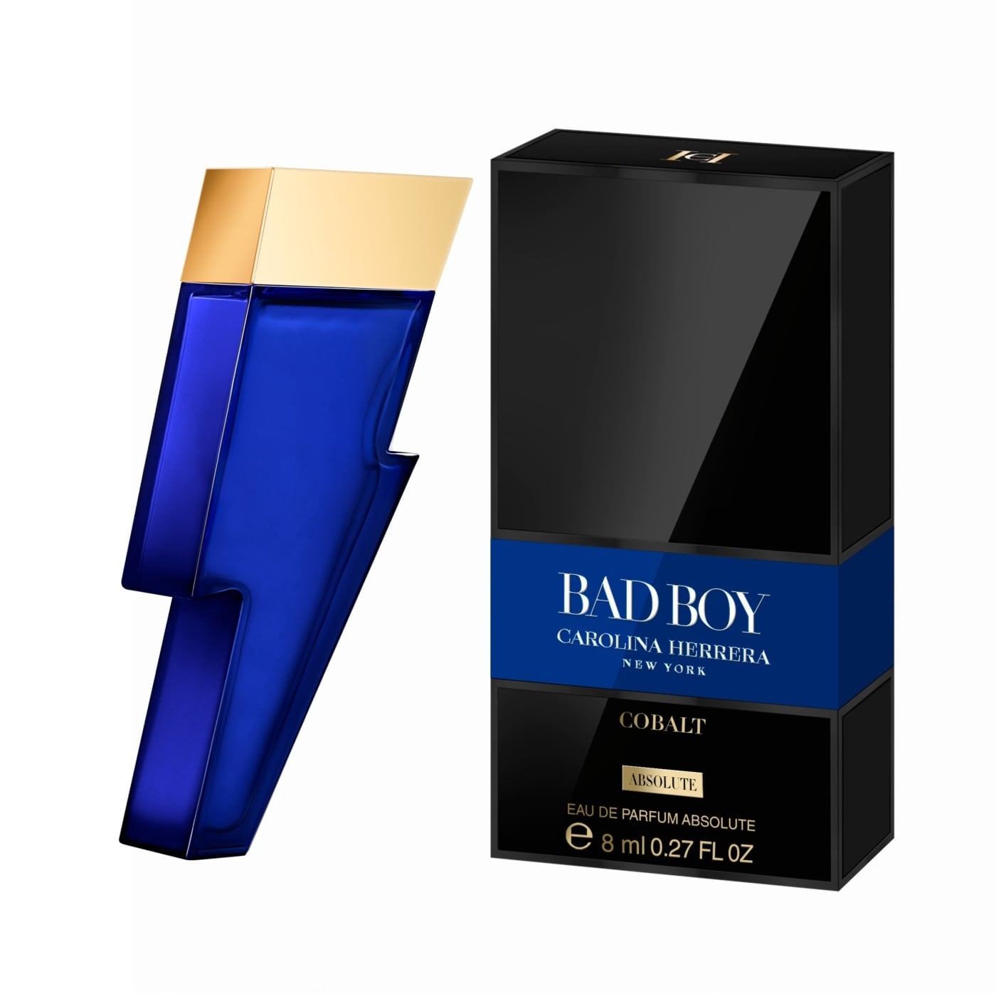 PERFUME CAROLINA HERRERA BAD BOY COBALT HOMBRE MINIATURE 8 ML GWP - 1