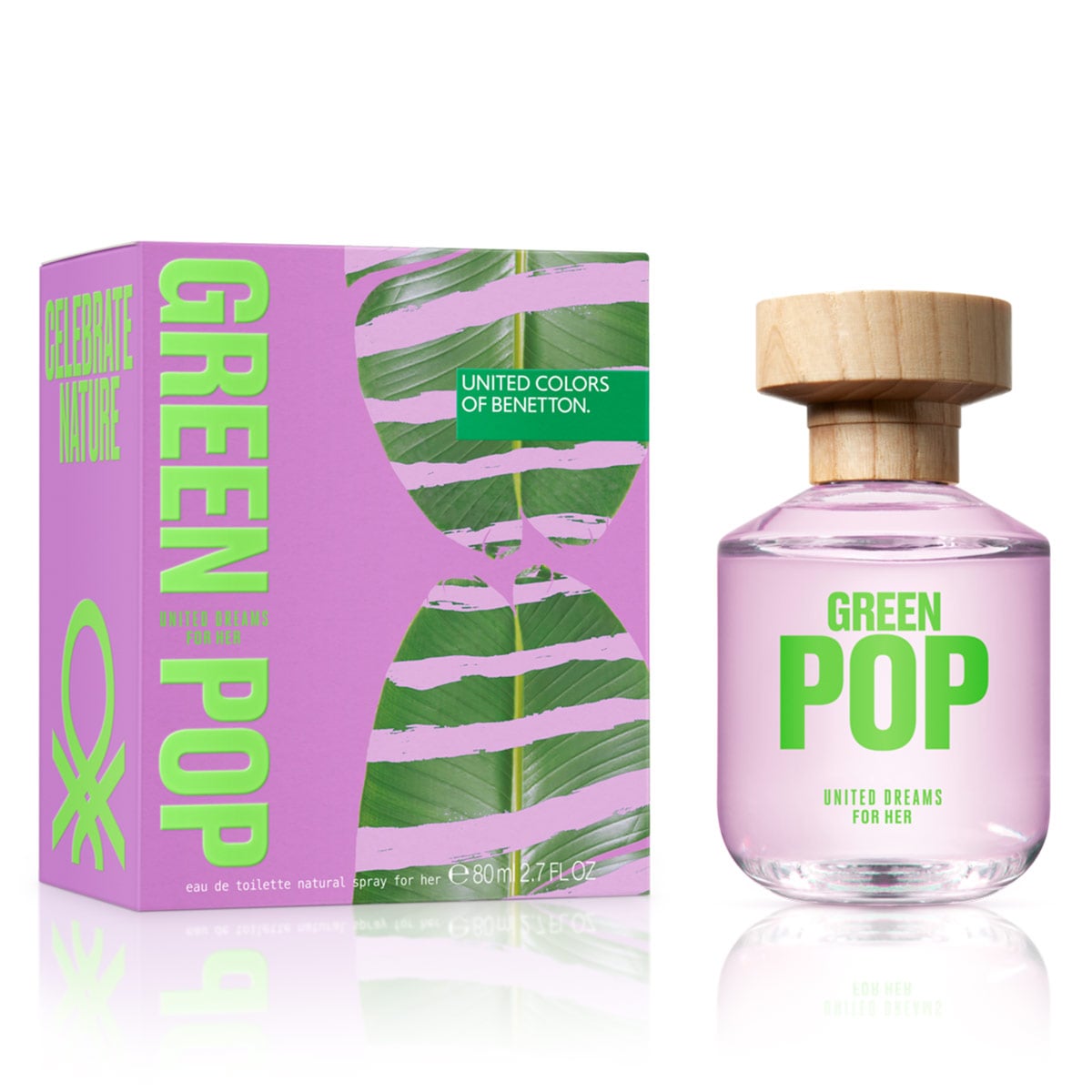PERFUME BENETTON UNITED DREAM GREEN POP MUJER EDT 80ML - 2