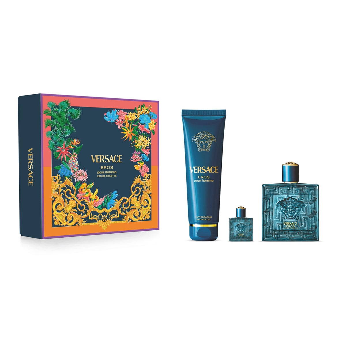 SET VERSACE EROS HOMBRE EDT 100ML + 150ML + EDT 5ML - 1
