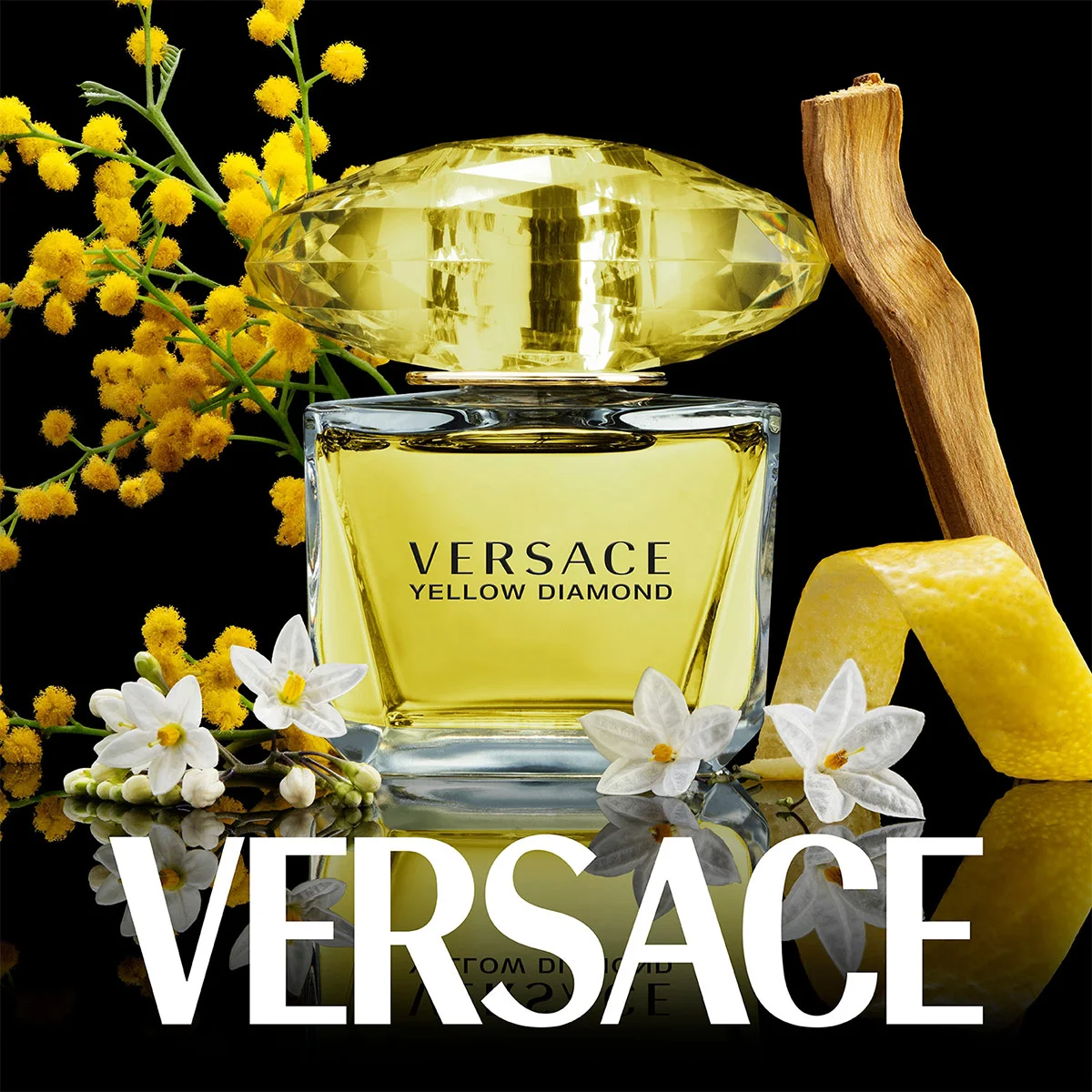 SET VERSACE YELLOW DIAMOND MUJER EDT 90 ML + 100ML + 100ML + CARTERA - 2