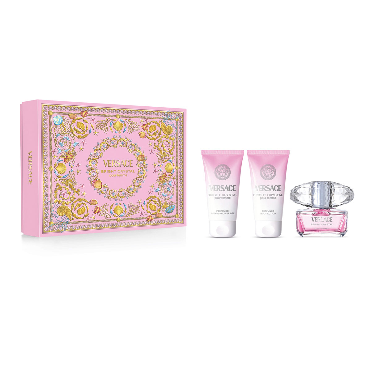 SET VERSACE BRIGHT CRYSTAL MUJER EDT 50 ML + 50ML + 50ML - 1