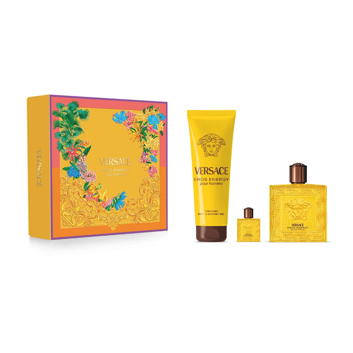 SET VERSACE EROS ENERGY HOMBRE EDP 100 ML + 150ML + EDP 5ML - 1