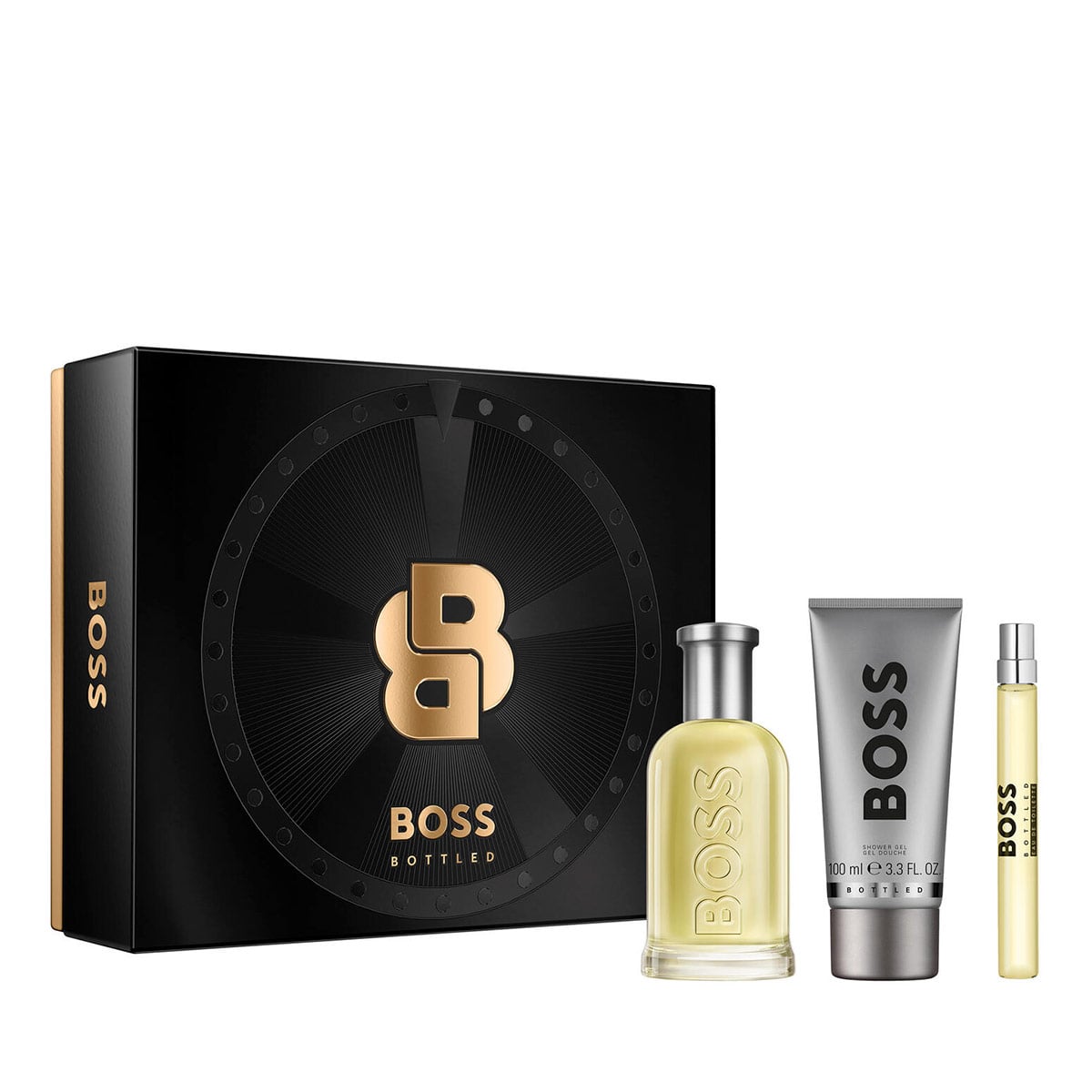 SET PERFUME HUGO BOSS BOTTLED HOMBRE EDT 100ML+100ML+10ML - 1