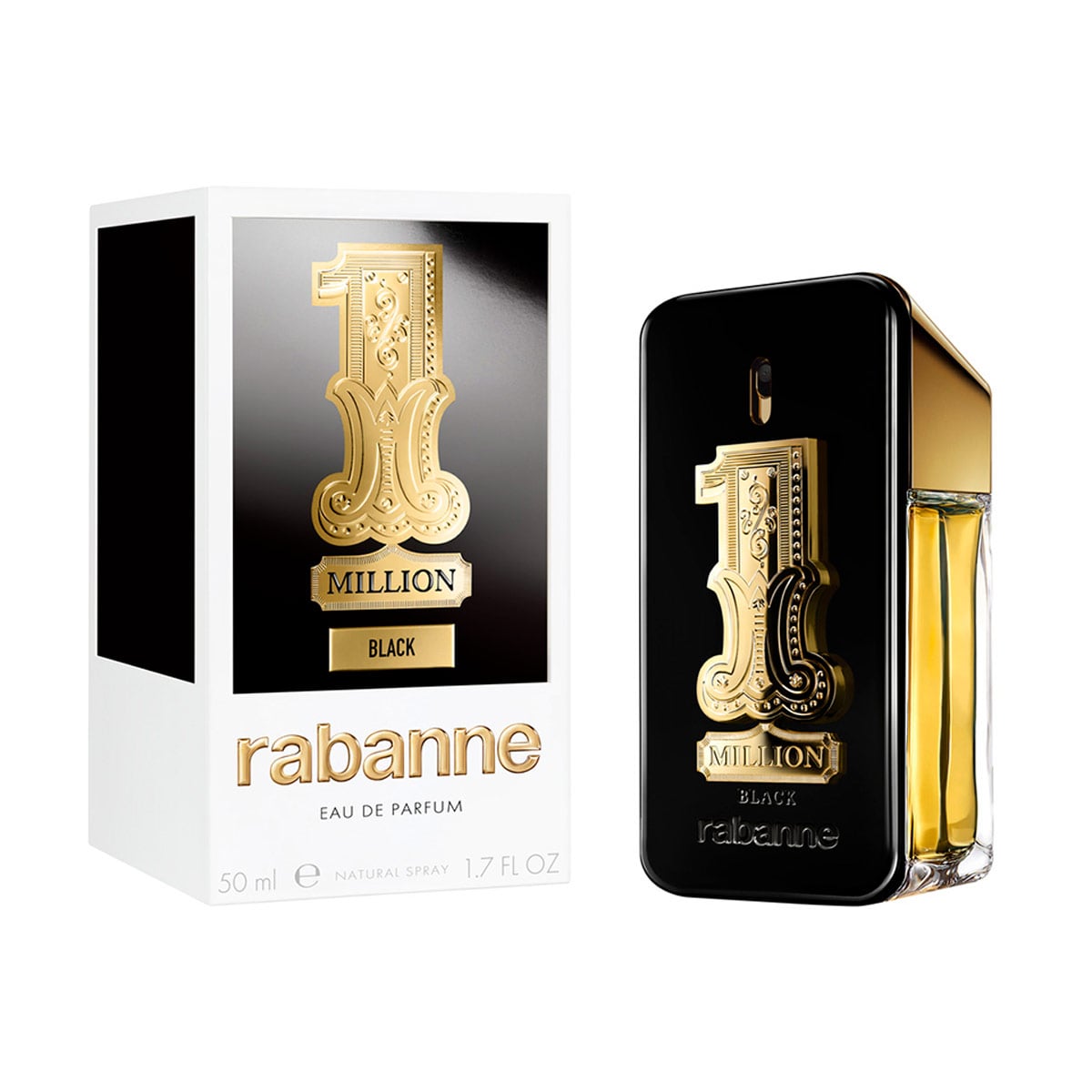 PERFUME RABANNE 1 MILLION BLACK HOMBRE EDP 50ML - 1