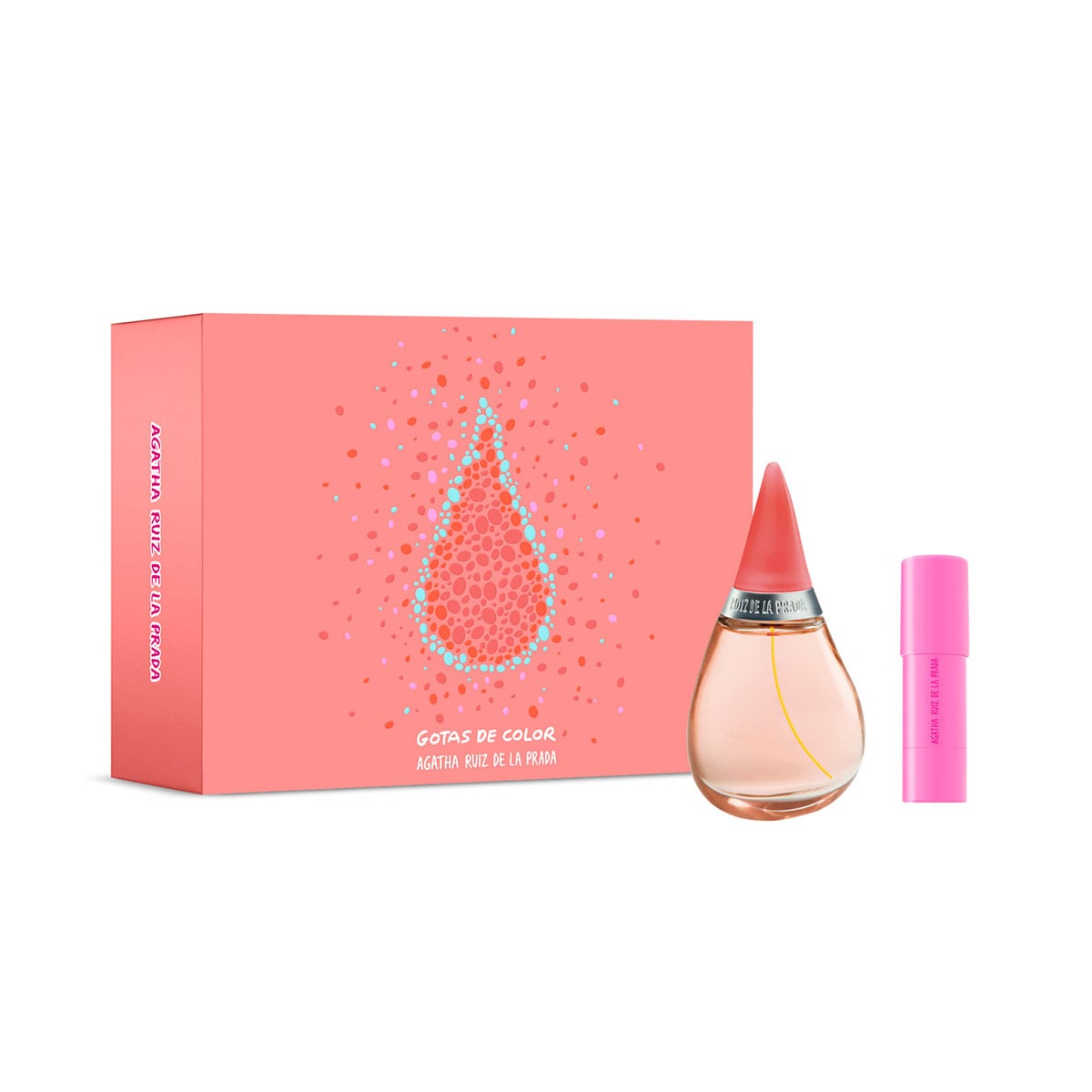 SET PERFUME AGATHA RUIZ DE LA PRADA GOTAS DE COLOR MUJER EDT 50ML+MAKE UP - 1