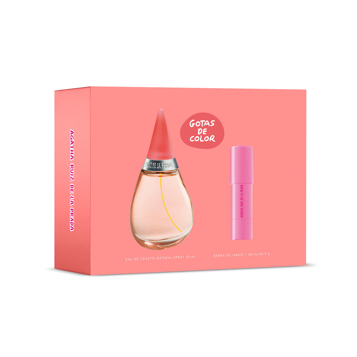 SET PERFUME AGATHA RUIZ DE LA PRADA GOTAS DE COLOR MUJER EDT 50ML+MAKE UP - 2