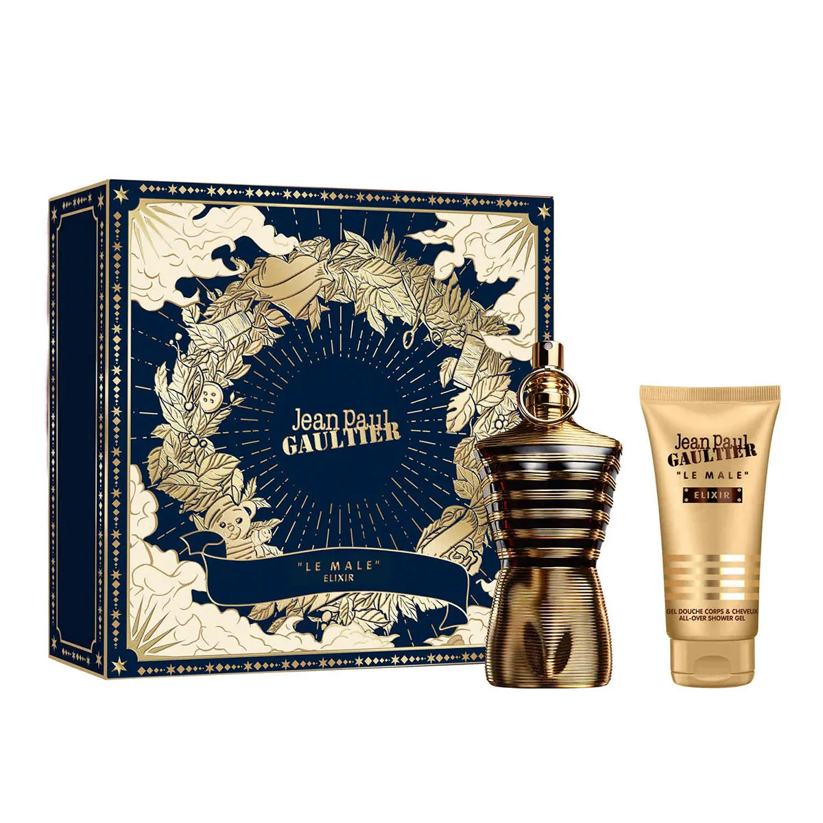 SET PERFUME JEAN PAUL GAULTIER LE MALE ELIXIR HOMBRE PARFUM 75ML+75ML - 1