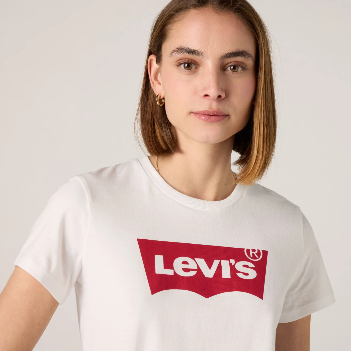 POLO MUJER LEVI'S ALGODÓN BLANCO THE PERFECT TEE - 3