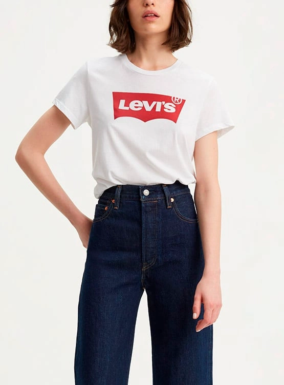 POLO MUJER LEVI'S ALGODÓN BLANCO THE PERFECT TEE - 2