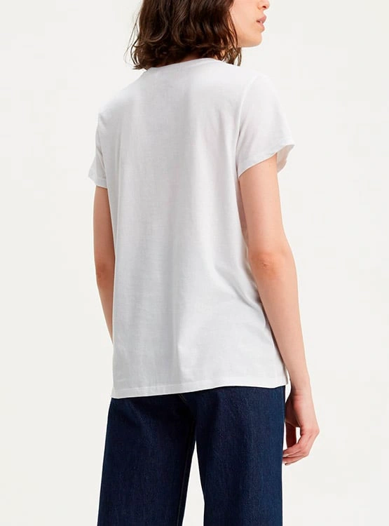 POLO MUJER LEVI'S ALGODÓN BLANCO THE PERFECT TEE - 3