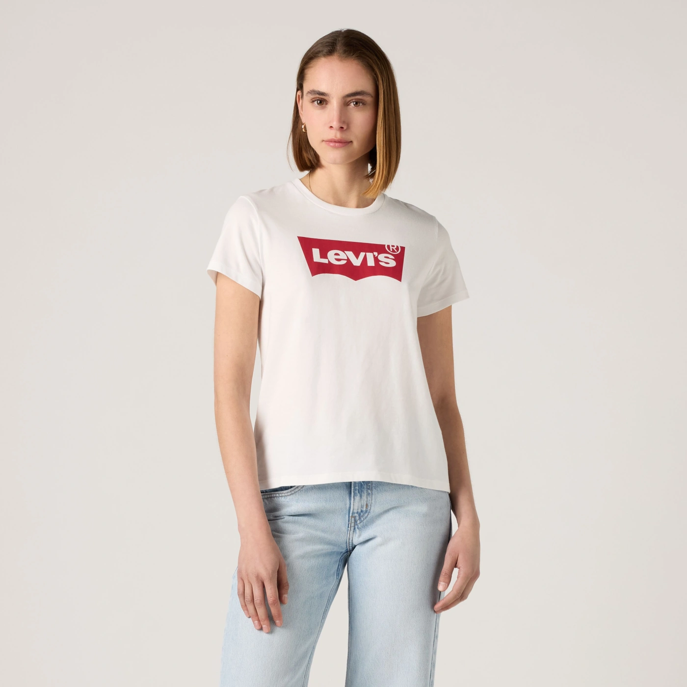 POLO MUJER LEVI'S ALGODÓN BLANCO THE PERFECT TEE - 1