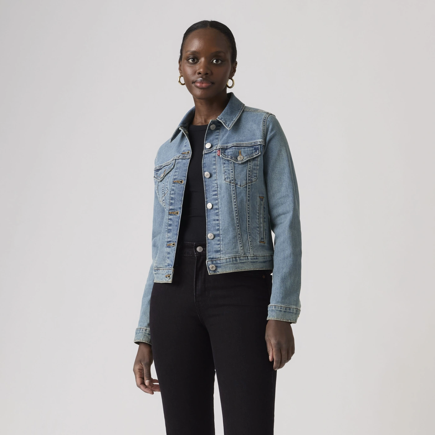 CASACA MUJER LEVI'S AZUL CLARO ORIGINAL TRUCKER - 1