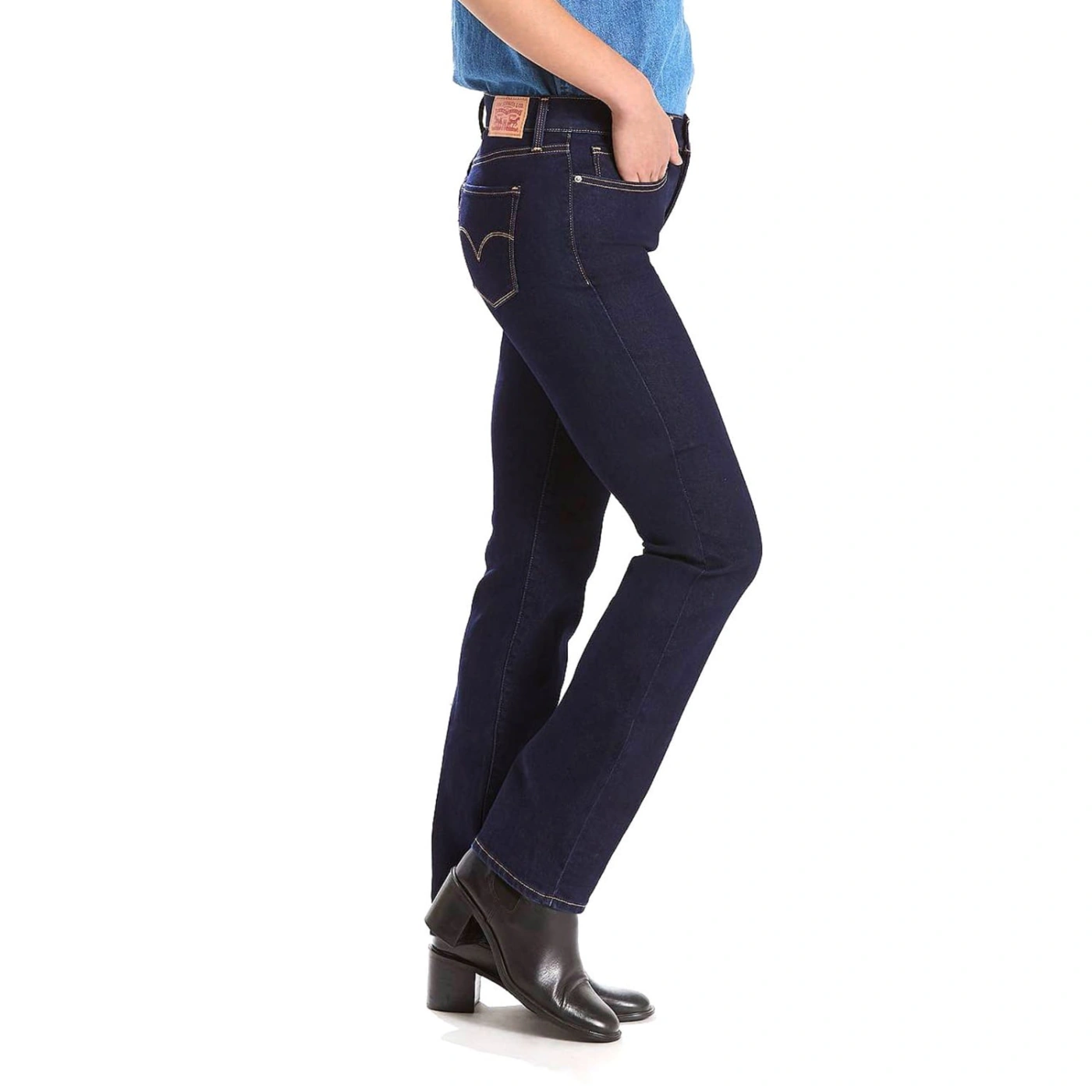 JEAN MUJER LEVI'S AZUL OSCURO 314 SHAPING STRAIGHT - 3
