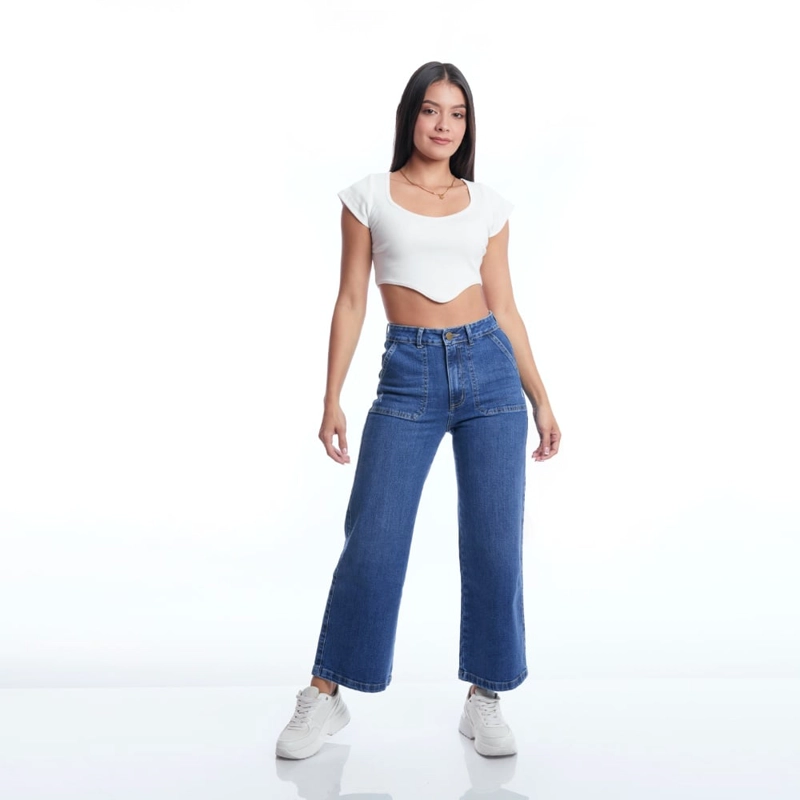 JEANS STRAIGHT MUJER METAL JEANS KIM - 1