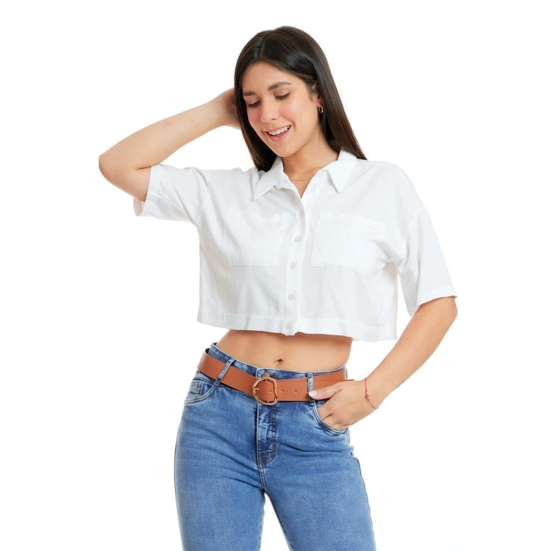 BLUSA MANGA 3/4 MUJER METAL JEANS BLENDA - 1
