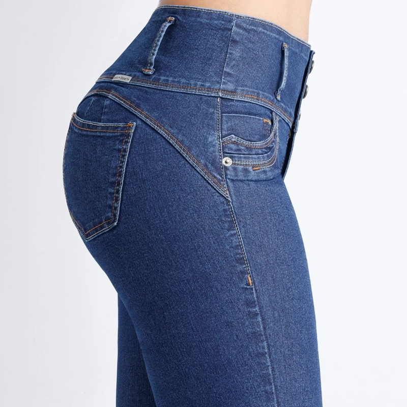 JEANS SKINNY MUJER KANSAS AZUL - 4