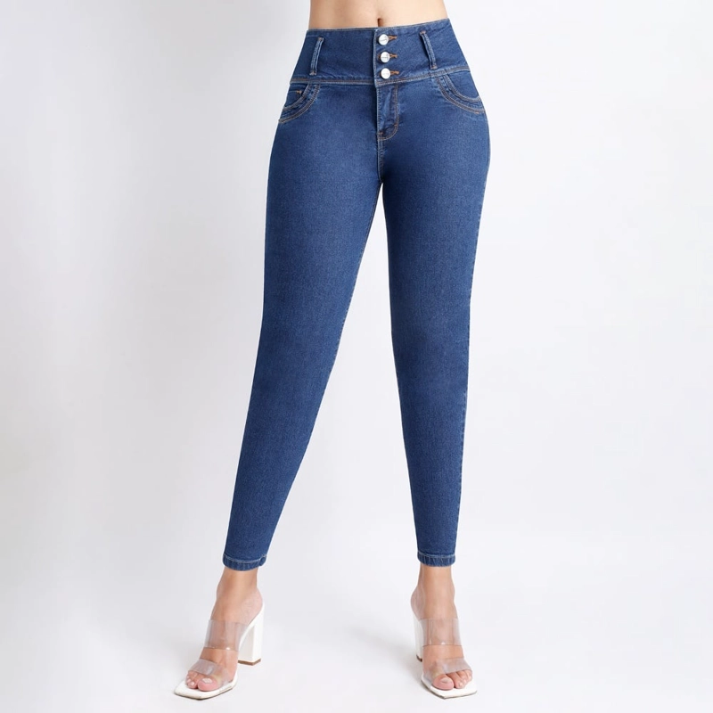 JEANS SKINNY MUJER KANSAS AZUL - 1