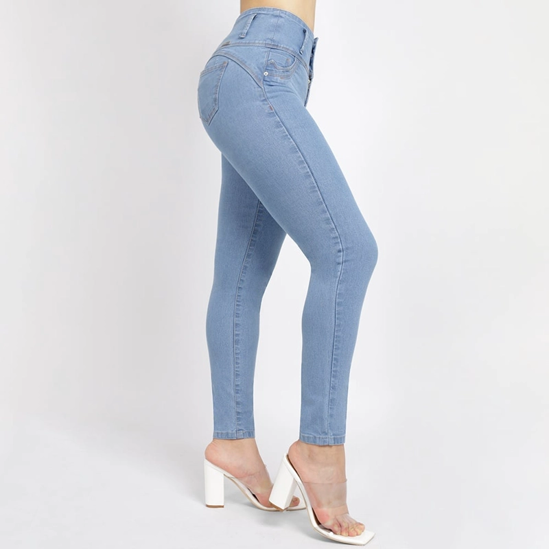 JEANS SKINNY MUJER KANSAS CELESTE - 2