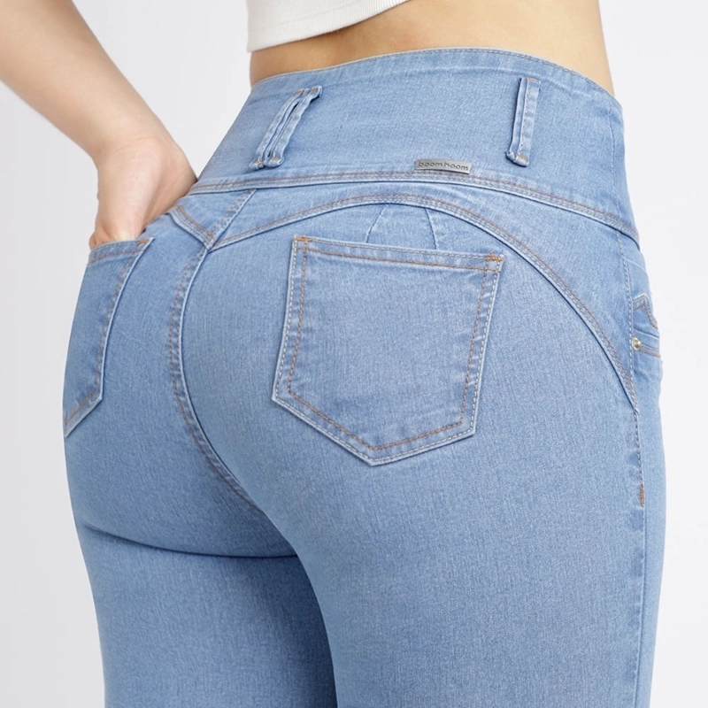 JEANS SKINNY MUJER KANSAS CELESTE - 4