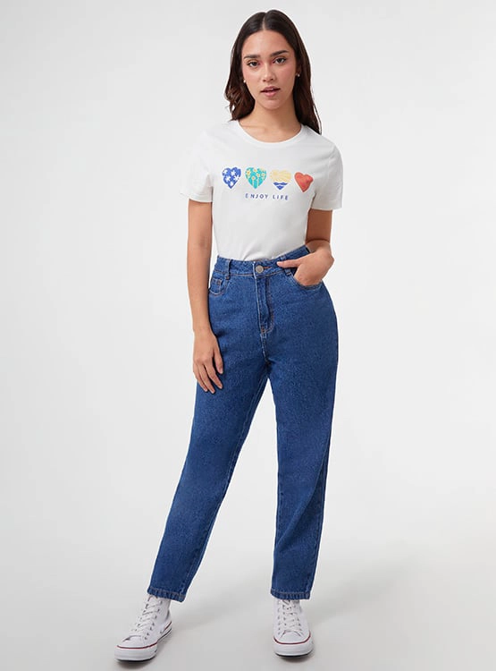 JEANS ALGODÓN MOM MUJER INDEX - 5