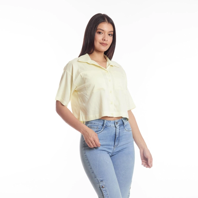 BLUSA MANGA 3/4 MUJER METAL JEANS BLENDA - 2