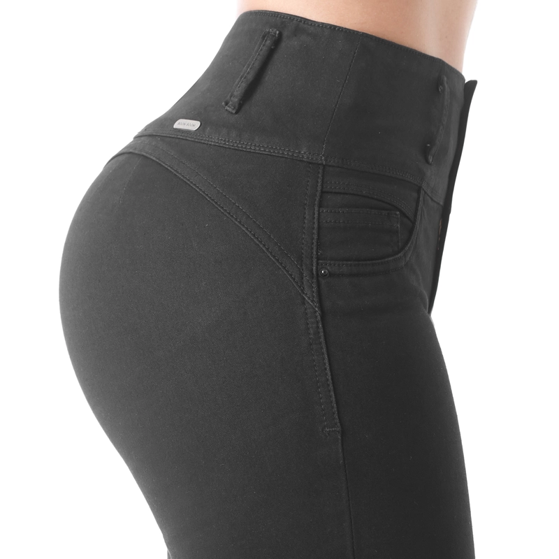 JEAN SKINNY MUJER KANSAS NEGRO BOOM - 4