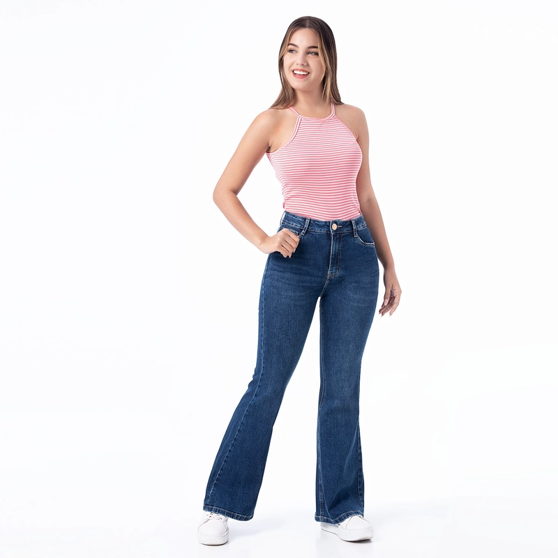 JEANS FLARE MUJER PIONER HALLYH - 1