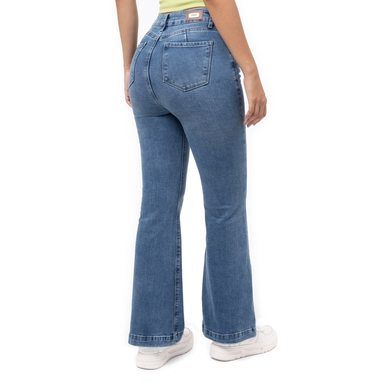 JEANS FLARE MUJER PIONER HALLYH - 3