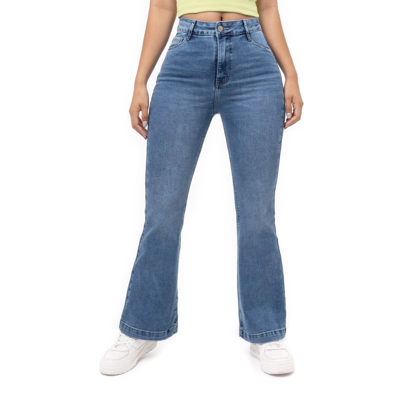 JEANS FLARE MUJER PIONER HALLYH - 4