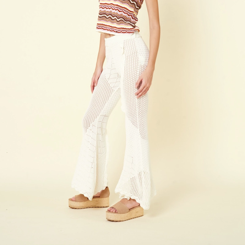 PANTALÓN FLARE MUJER EXIT HUESO EILEEN - 2