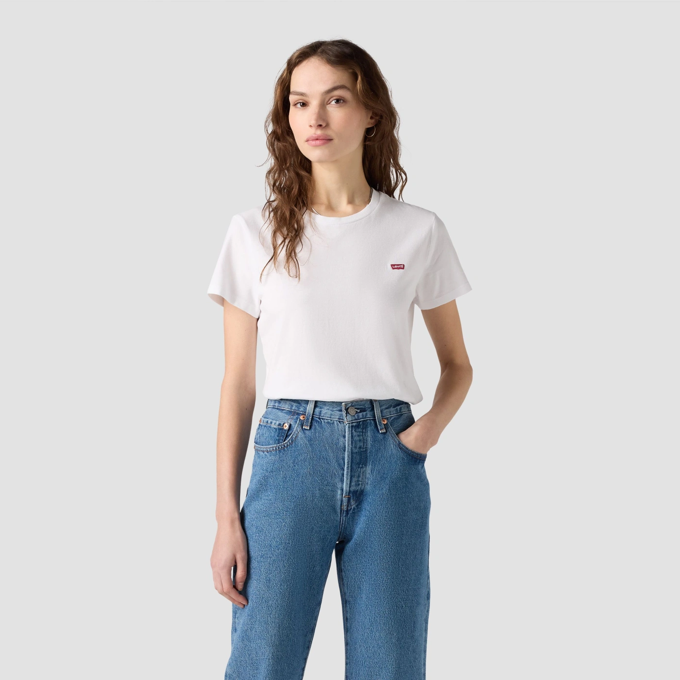 POLO MANGA CORTA ALGODÓN MUJER LEVI'S BLANCO PERFECT TEE - 1