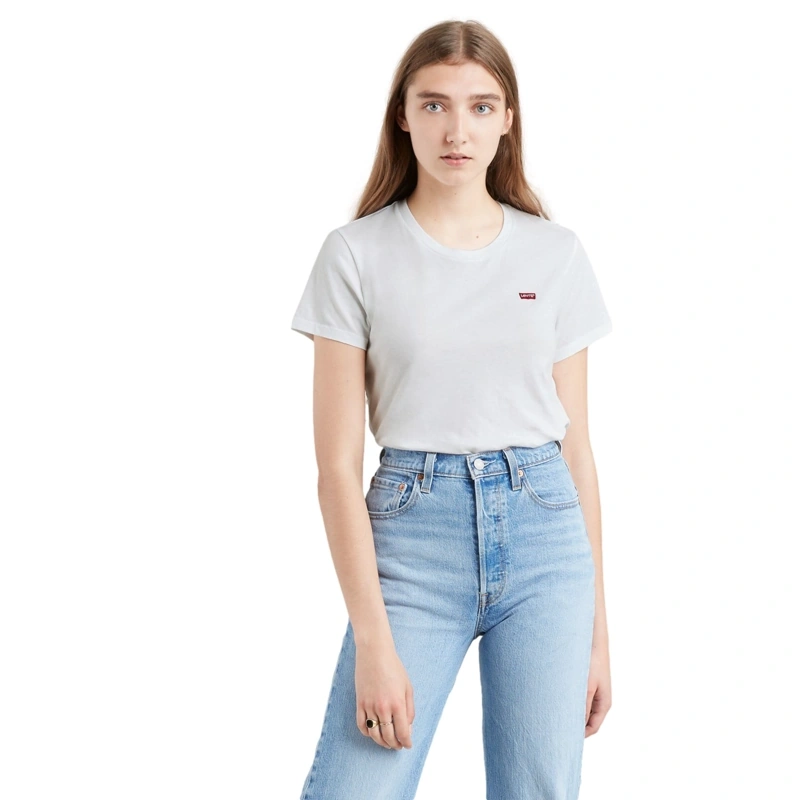 POLO MANGA CORTA ALGODÓN MUJER LEVI'S BLANCO PERFECT TEE - 1
