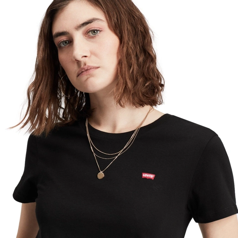 POLO MANGA CORTA ALGODÓN MUJER LEVI'S NEGRO PERFECT TEE - 3