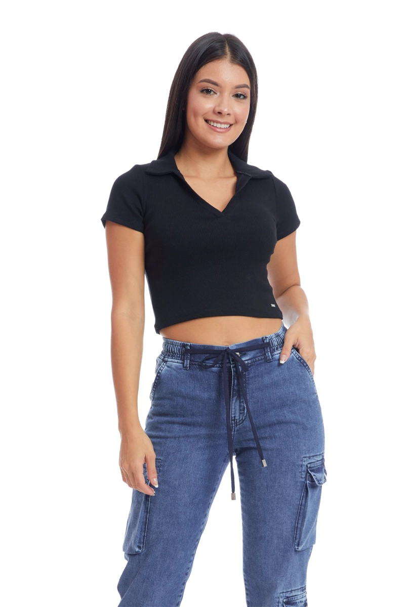 POLO ALGODÓN MUJER METAL JEANS CAMISERO SAMI - 1