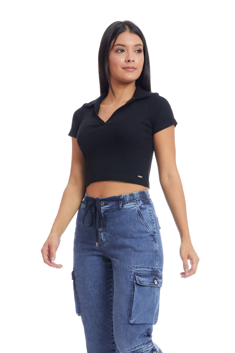 POLO ALGODÓN MUJER METAL JEANS CAMISERO SAMI - 2