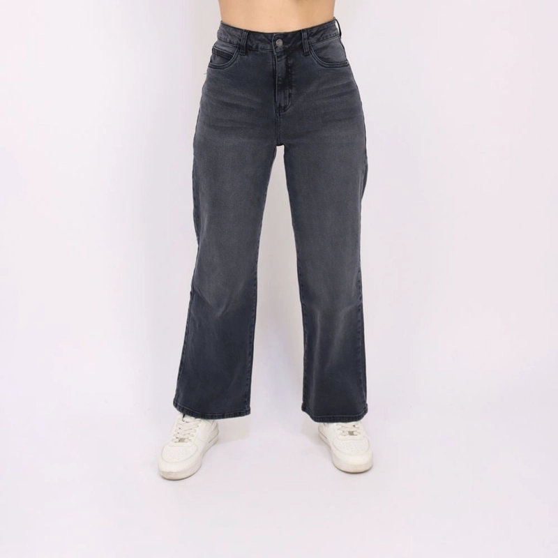 JEANS STRAIGHT MUJER KAYRA POBLET PERFECT FIT CROPPED - 1