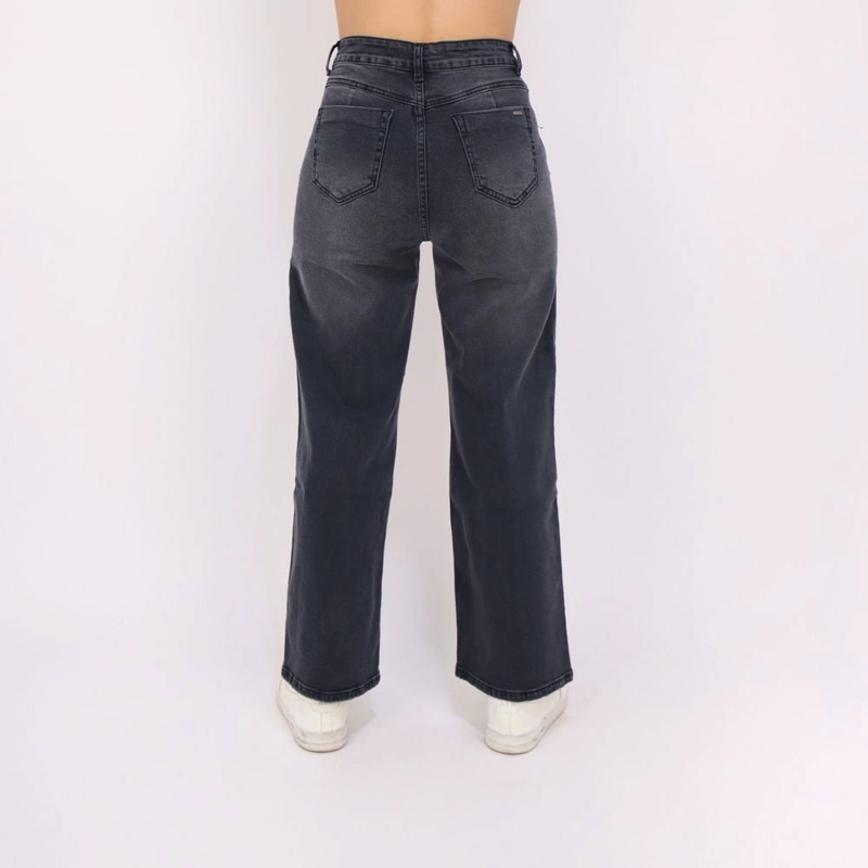 JEANS STRAIGHT MUJER KAYRA POBLET PERFECT FIT CROPPED - 3