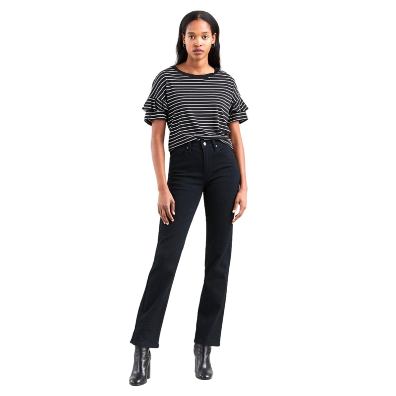 JEANS RECTO MUJER LEVI'S NEGRO 724 HIGH RISE STRAIGHT 18883-0016 - 4