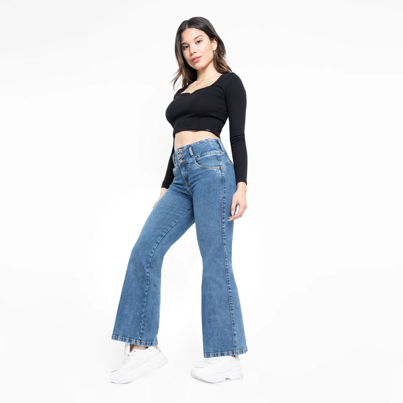 JEANS FLARE MUJER BRONCO SALET - 5