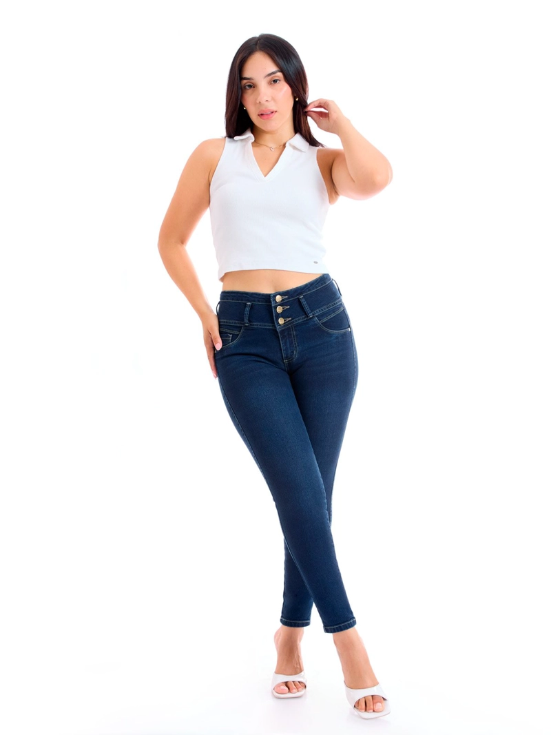 JEAN SKINNY MUJER METAL JEANS ALGODÓN ROSALINDA - 1