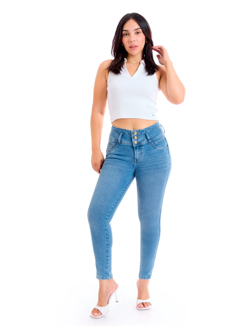 JEAN SKINNY MUJER METAL JEANS ALGODÓN ROSALINDA - 1