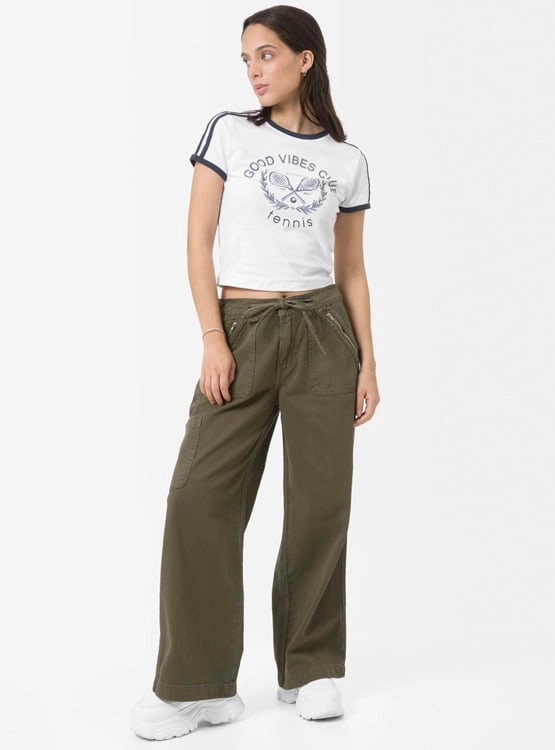 PANTALÓN ALGODÓN WIDELEG MUJER SQUEEZE APRYL - 1