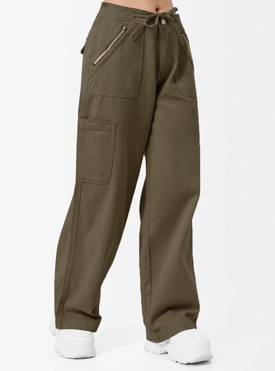 PANTALÓN ALGODÓN WIDELEG MUJER SQUEEZE APRYL - 2